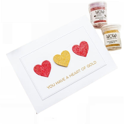 Pearl Gold Sparkle Embossing Powder / Polvo de Embossing Oro Brillante Translúcido Polvos de Embossing Wow!