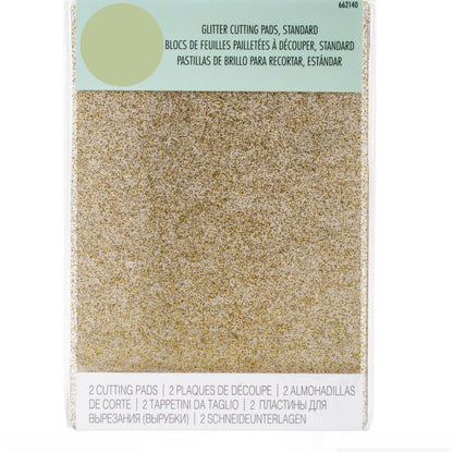 Big Shot Cutting Pads Clear W/Gold Glitter / Acrílicos Big Shot Color Oro con Brillitos Descontinuado Sizzix