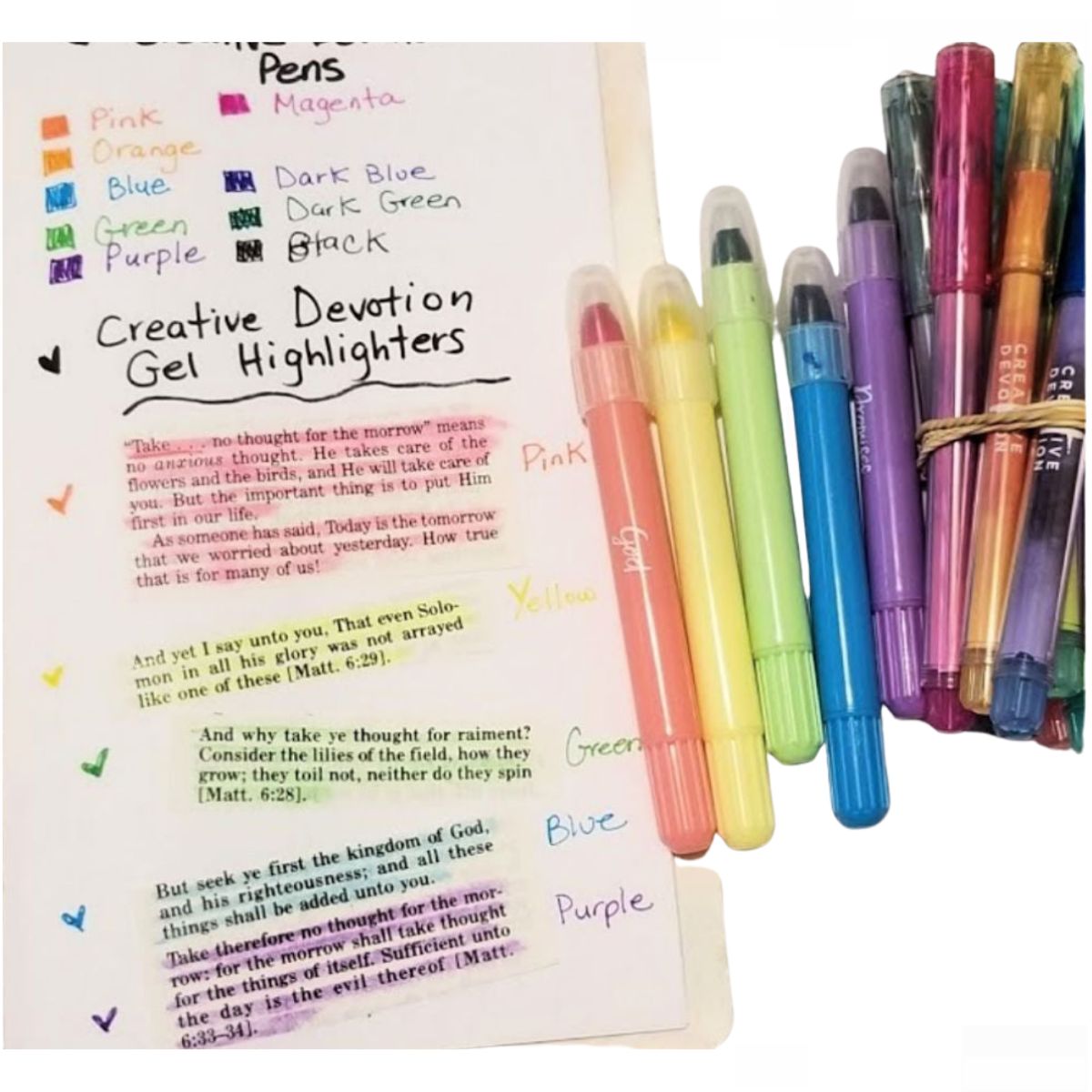 Gel Crayons / 9 Crayones Acuarelables Colores y Plumones Creative Devotion