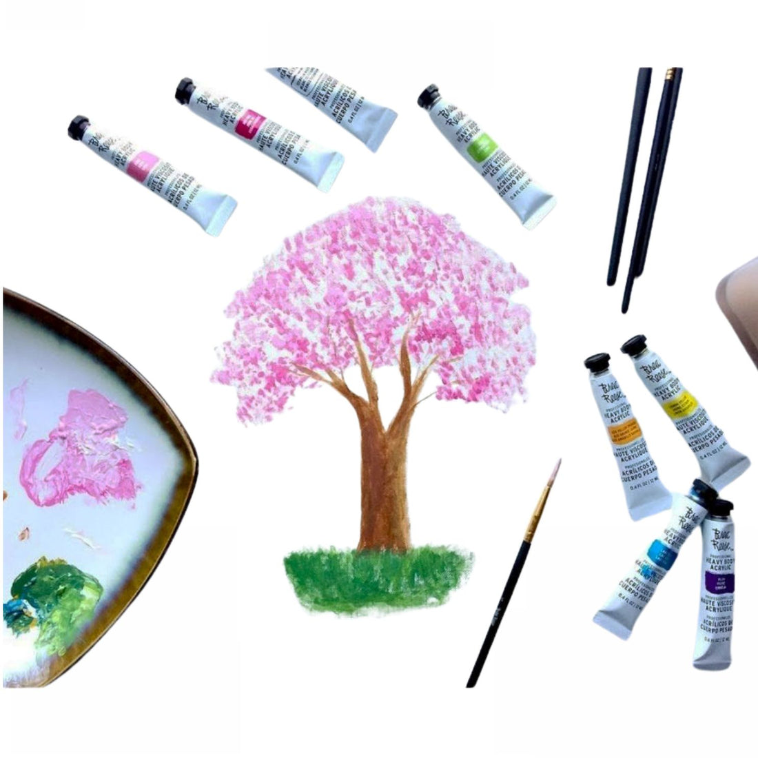 Acrylic Paint Set 12 Set / Set 12 Pinturas Acrílicas Acrìlicos Brea Reese