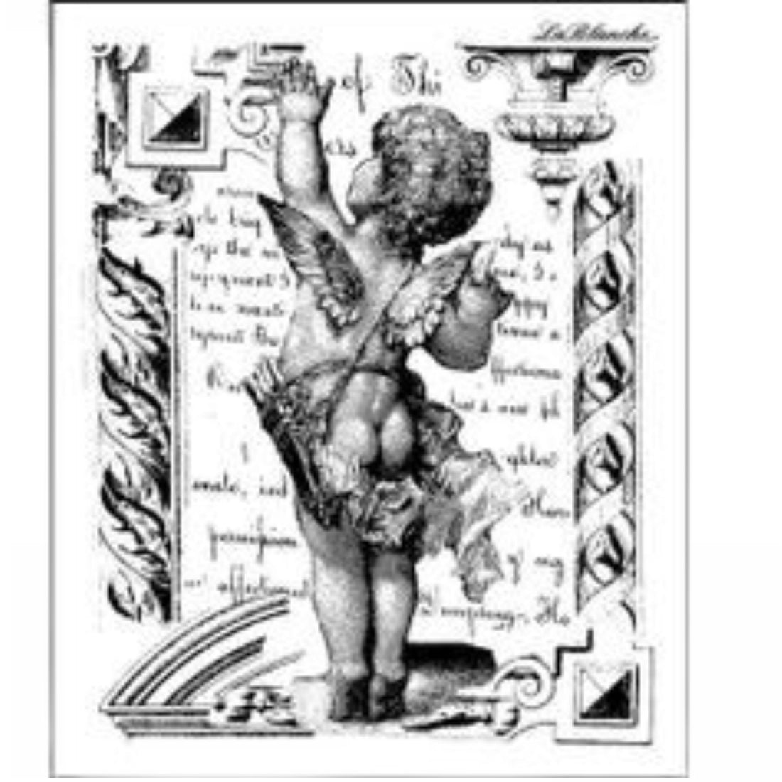 Angel Stamp / Sello de Goma de Ángel Sellos Le Blanche