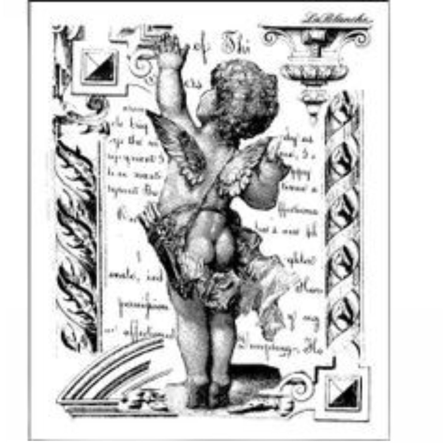 Angel Stamp / Sello de Goma de Ángel Sellos Le Blanche