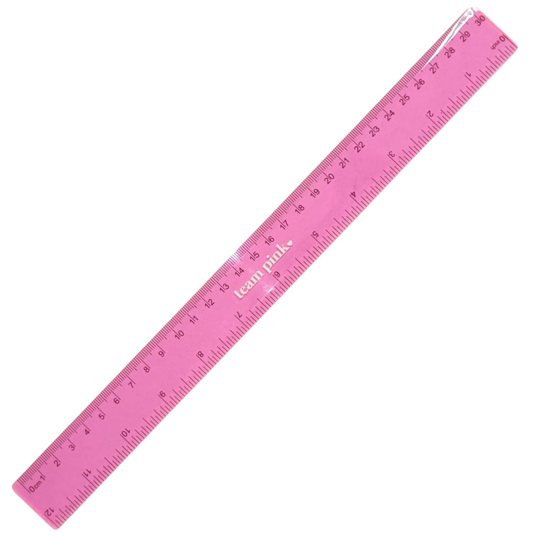 Plastic Ruler / Regla De Plástico Rosa Borradores y Reglas Angie Guerra