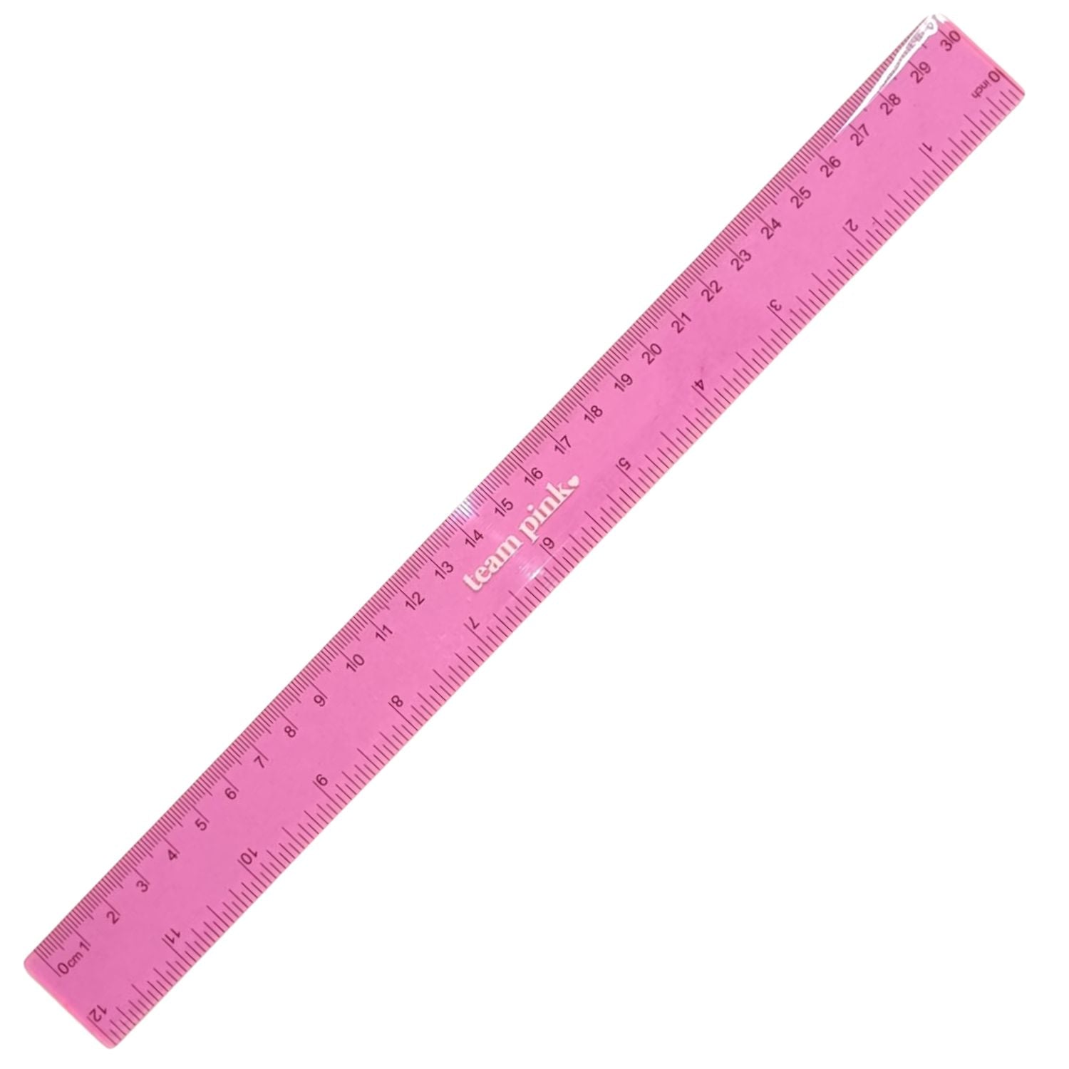 Plastic Ruler / Regla De Plástico Rosa Borradores y Reglas Angie Guerra