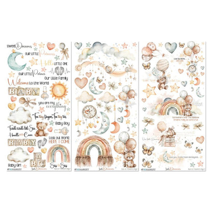 Little Dreamer Collection Rub-on Transfer Set/ Juego Transferencias Para Frotar De Bebé Stickers 49 and Market