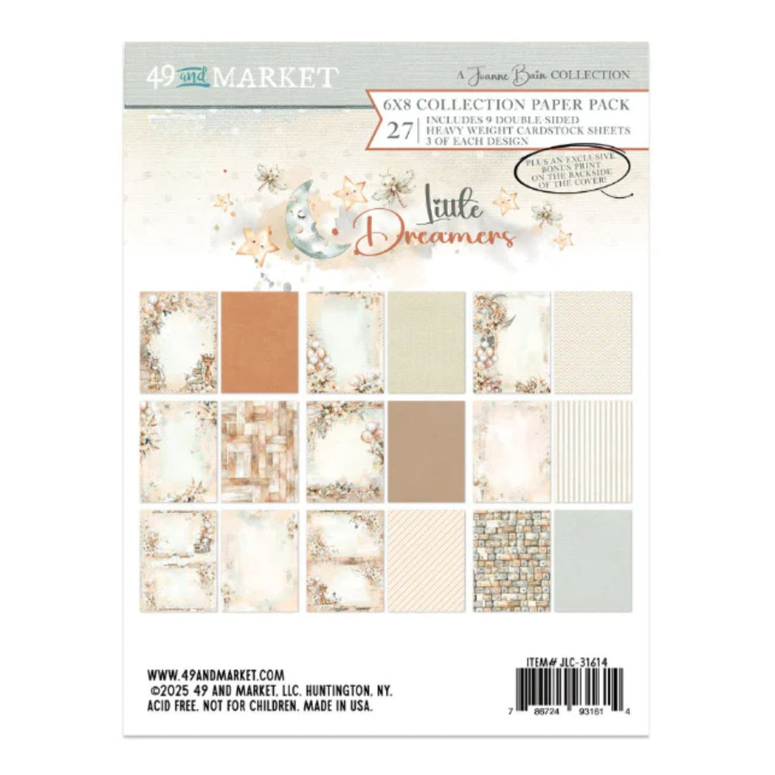 Little Dreamers Collection Pack / Paquete Papel Colección Pequeño Soñador 6x8" Papel, Hojas Sueltas 49 and Market