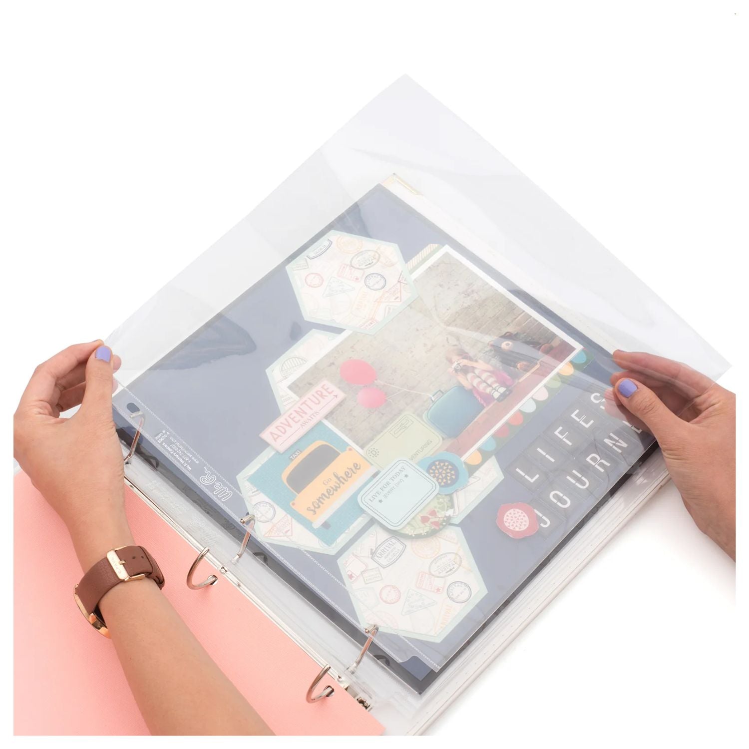 Ring Photo Sleeves 12&quot;X12&quot; Pack / 10 Protectores Fundas Para Fotos Album Almacenamiento y Organización We R Makers