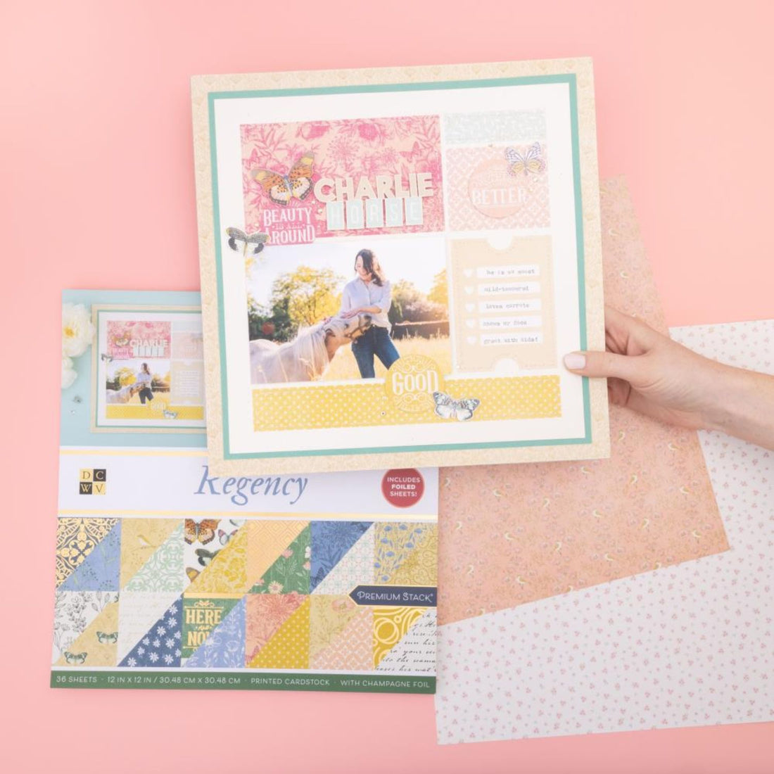 Regency Premium Paper / Paquete Papel Premium Regencia 12 x12" Papel DCWV