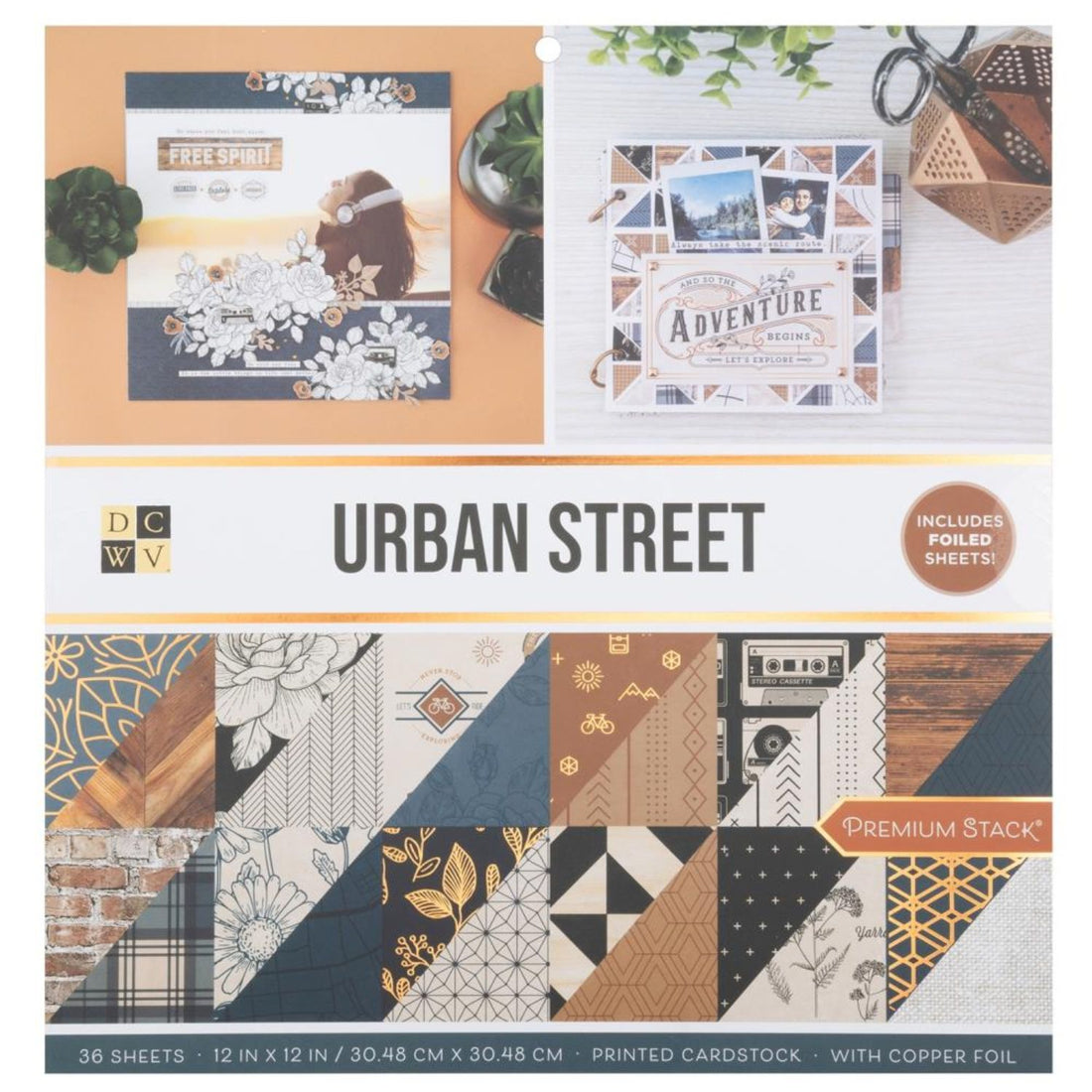 Urban Street Premium Paper / Paquete Papel Premium Calle Urbana 12 x12&quot; Papel DCWV