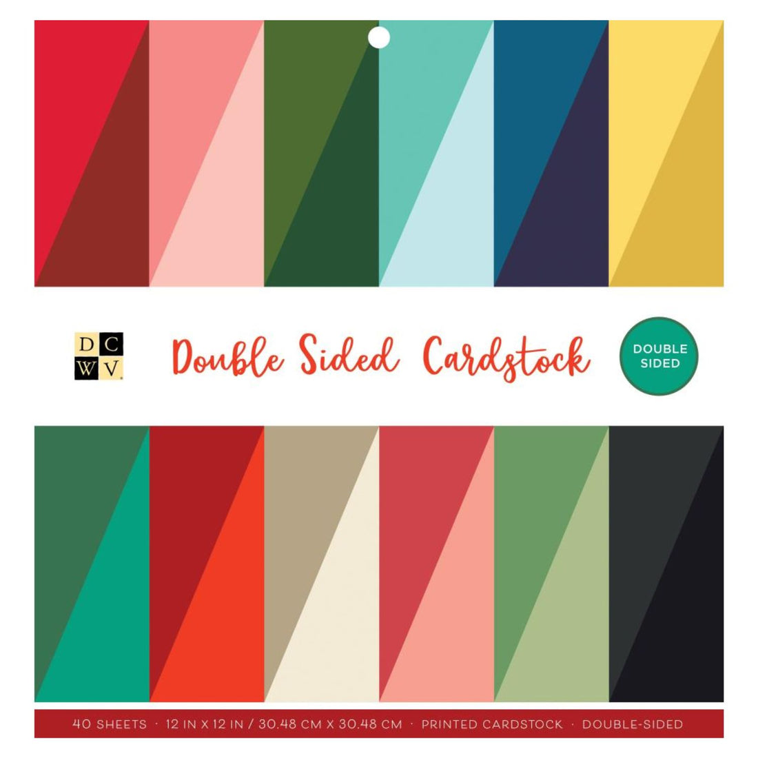 Solid Cardstock Stack / Paquete Cartulina Colores Sólidos 12 x12" Papel DCWV