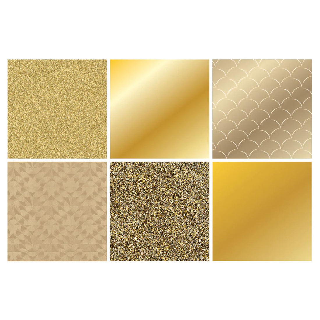 Solid Golds Cardstock Stack / Paquete Cartulina Acabado Oro 6 x 6" Papel DCWV