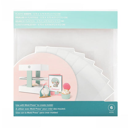 Mold Press Plastic Sheets / 6 Láminas de Plástico para hacer Moldes Accesorios We R Memory Keepers