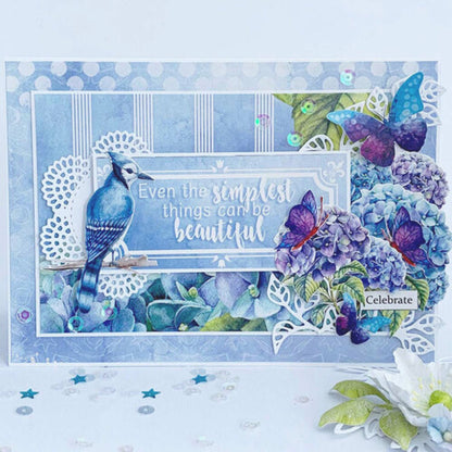 Single-Sided Paper Pad Hydrangea Lawns / Bloc de Papel de Hortensias Papel Dress My Craft