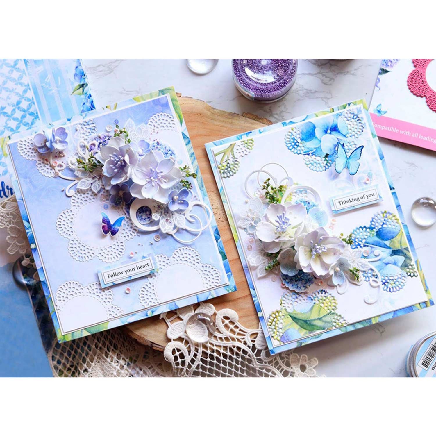 Single-Sided Paper Pad Hydrangea Lawns / Bloc de Papel de Hortensias Papel Dress My Craft