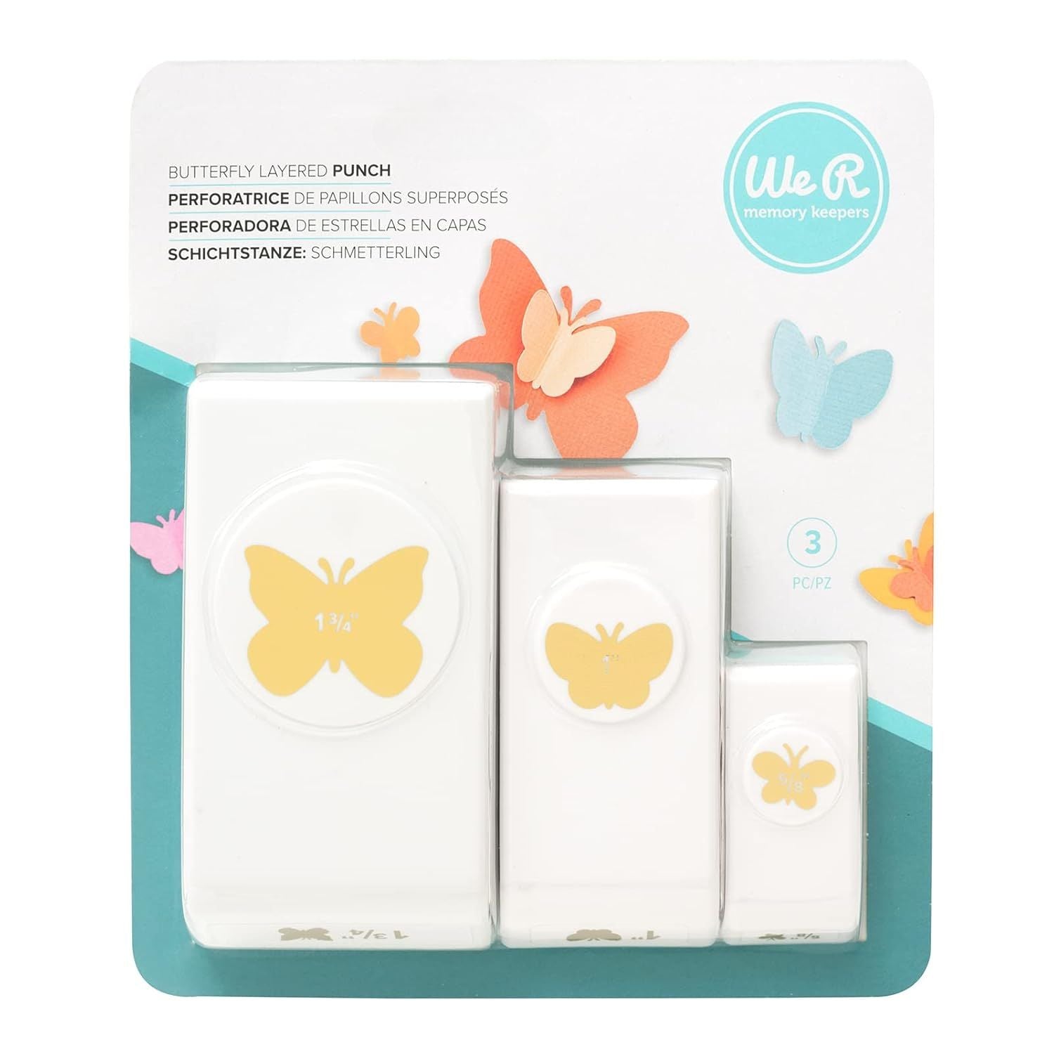 Butterfly Layering Punches / 3 Perforadoras de Mariposa Perforadoras We R Memory Keepers