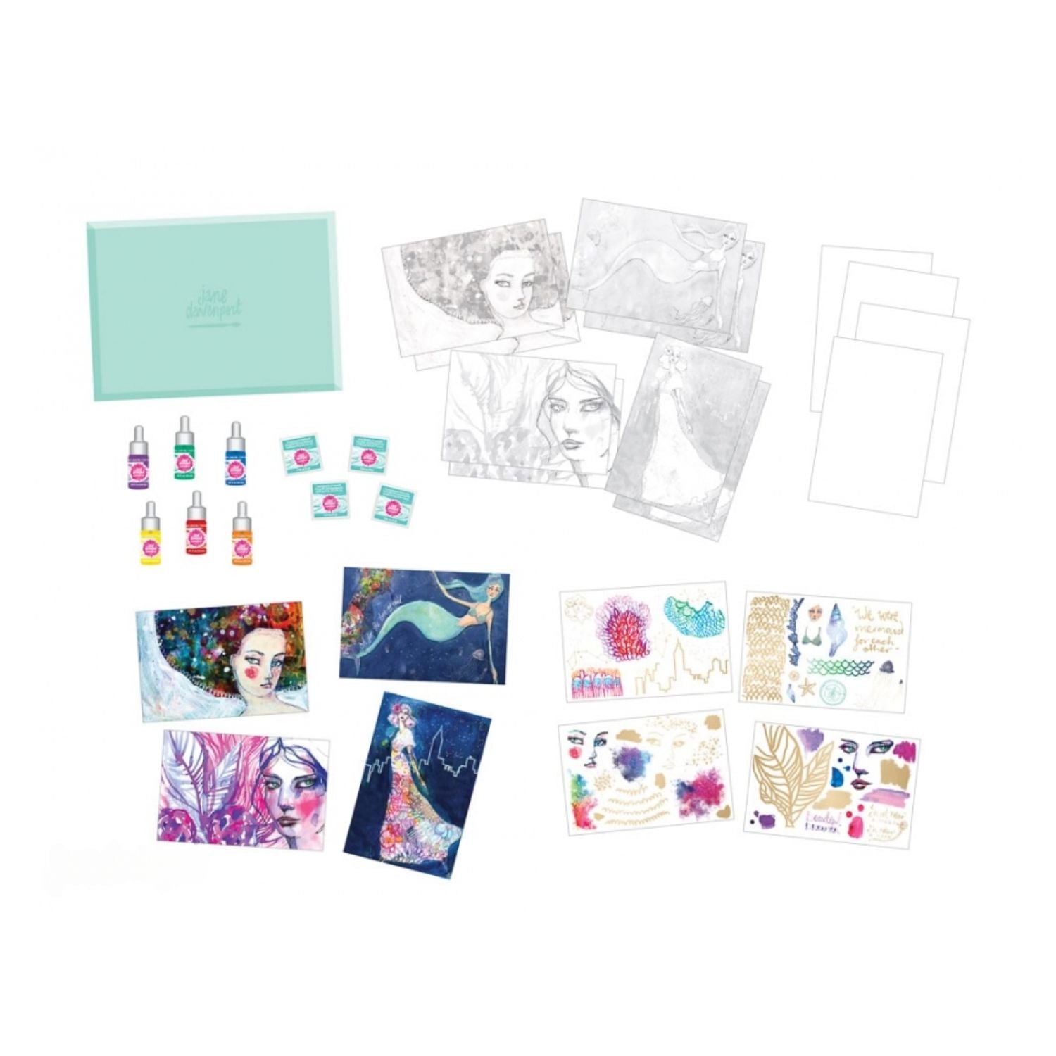 Marbling Kit / Kit de Acrílico para Marmoleado Acrìlicos Jane Davenport