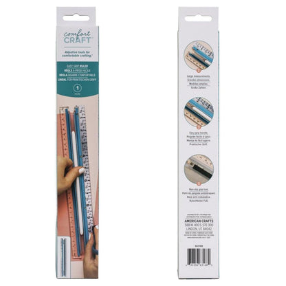 Comfort Craft Easy Grip Ruler 12&quot; / Regla Agarre Confortable Herramientas We R Memory Keepers