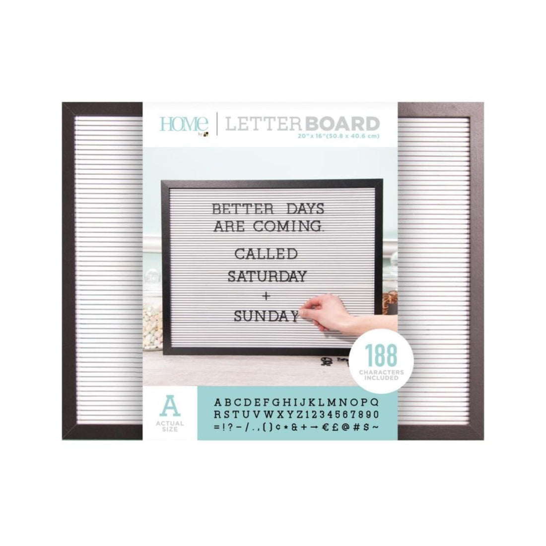 20 x 16 LetterBoard Black Frame / Tablero de Mensajes 