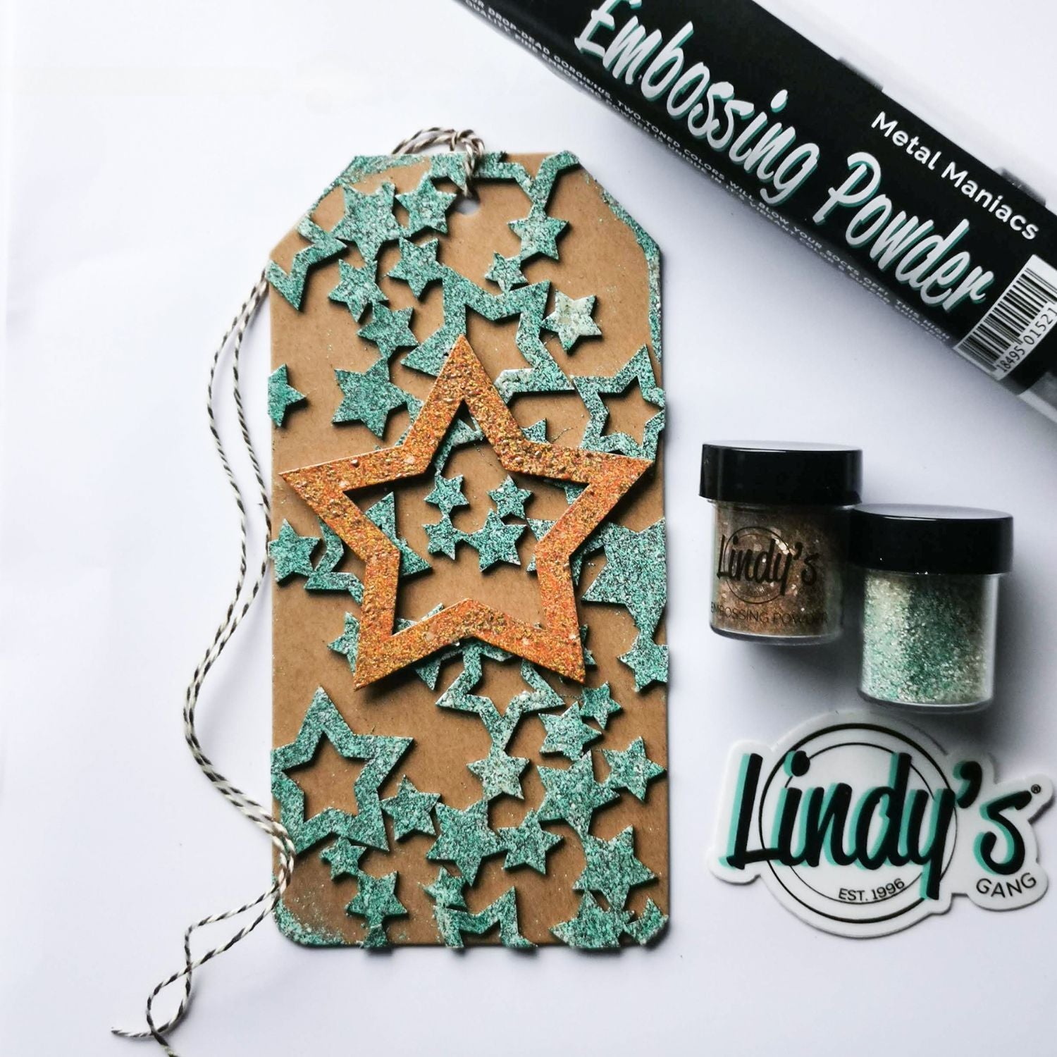 Embossing Powder Metal Maniacs Set / 5 Polvos de Embossing Metálicos Polvos de Embossing Lindy&