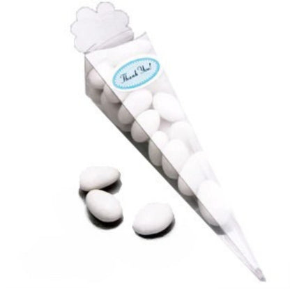 Cone Shaped Clear Plastic Boxes / 10 Cajitas Transparentes Cajitas para Armar Victoria Lynn