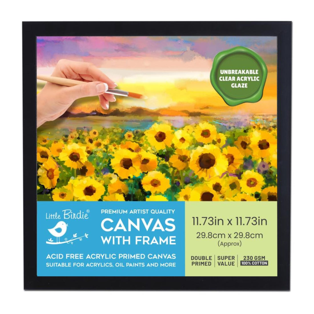 Canvas Premium With Frame / Lienzo Premium Con Marco 12 x 12&quot; Lienzos Little Birdie