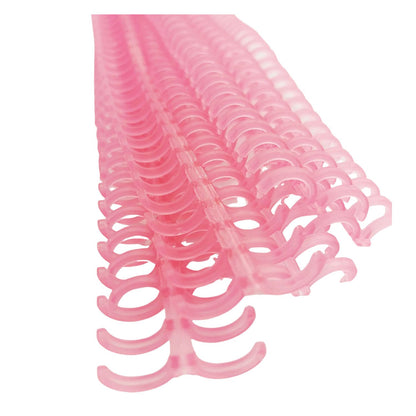 Arillo Para Encuadernación Clip Plástico Rosa Transparente Arillos para Engargolar Angie Guerra