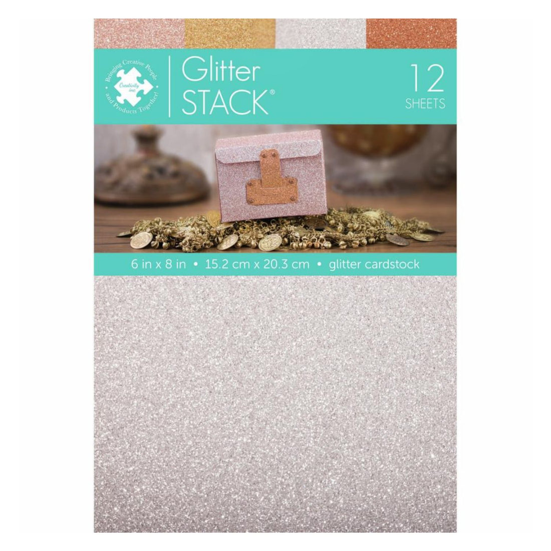 Glitter Cardstock Stack / Cartulina Glitter 6" Papel DCWV