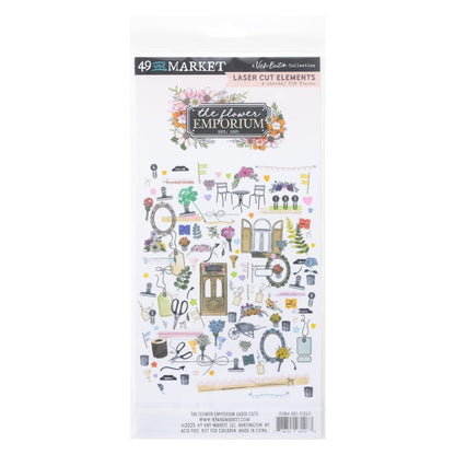 The Flower Emporium Laser Cut Elements / Elementos Cortados Con Laser Emporio De Flores Adornos / Embellishments 49 and Market