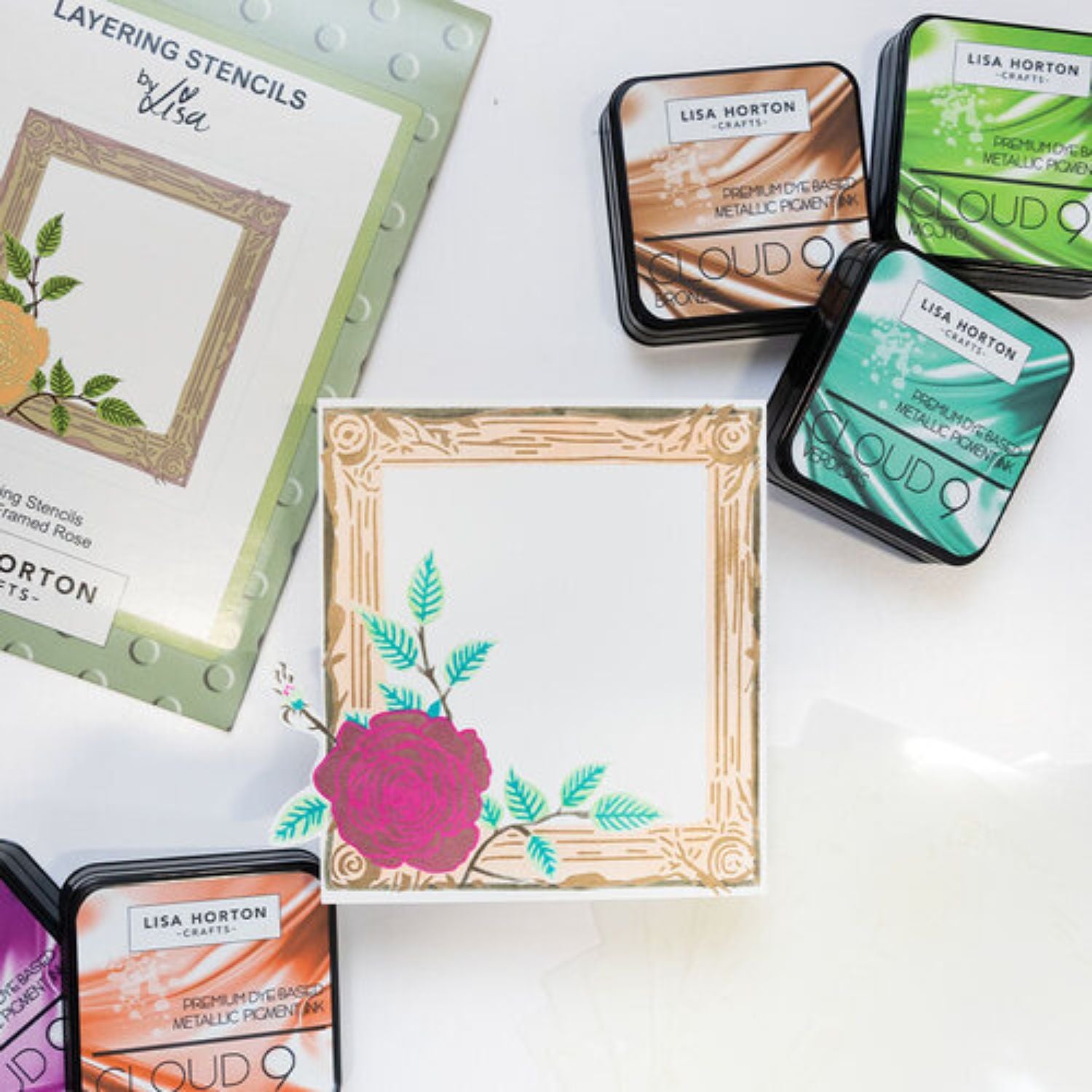 Metallic Pigment Ink Pad / Tinta Metálica Para Sellos Fools Gold Tinta para Sellos Lisa Horton Crafts