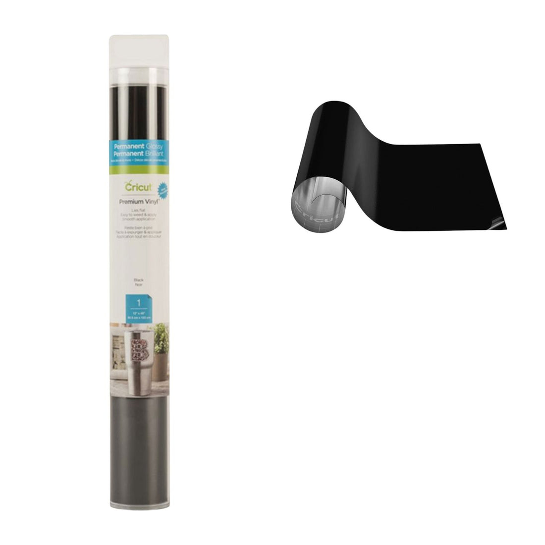 Premium Vinyl Black 12 x 48" / Rollo de Vinil Permanente Negro Viniles Cricut