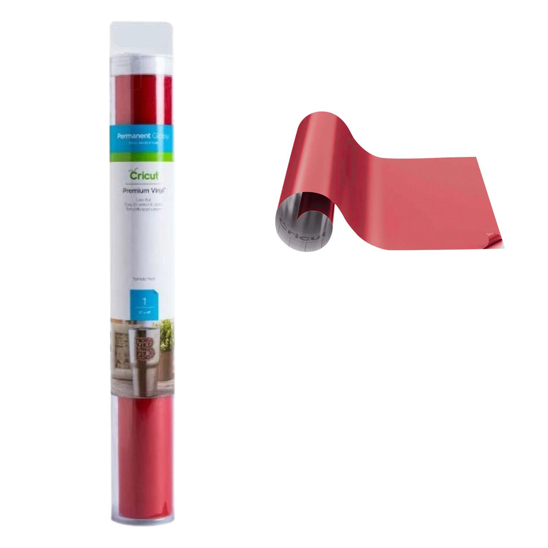 Premium Vinyl Tomato Red 12 x 48" / Rollo de Vinil Permanente Rojo Viniles Cricut