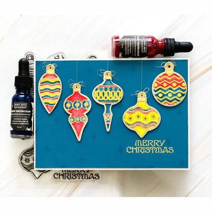 Holiday Ornaments Stamps / Sellos Fotopolimero Adornos Navideños Sellos Hero Arts