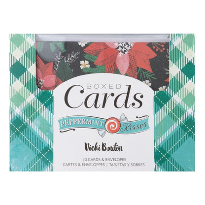 Boxed Cards &amp; Envelopes / Caja 40 Sobres Y Tarjetas Navideñas Papel Vicki Boutin