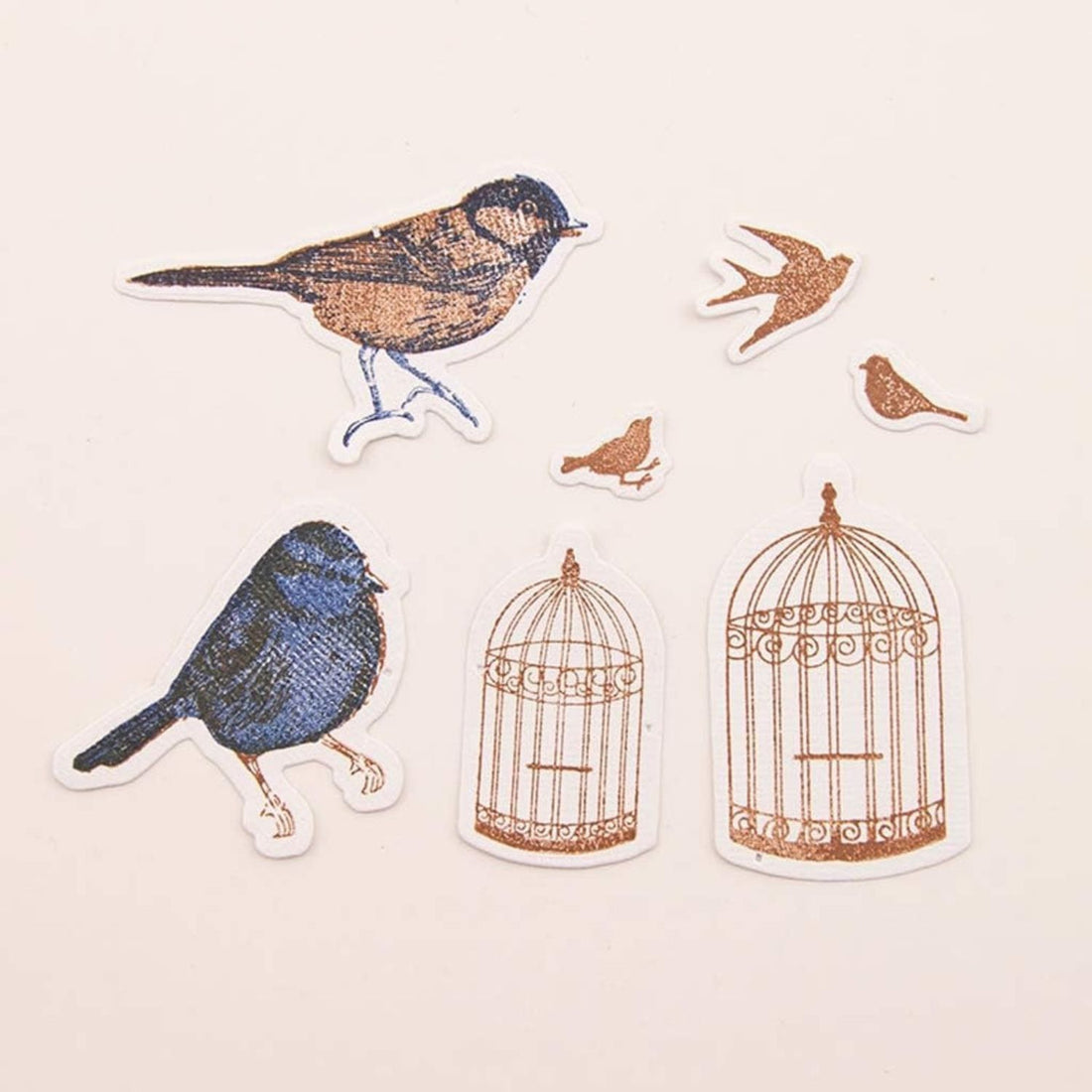 Set De Sellos Y Suajes De Aves Y Jaulas