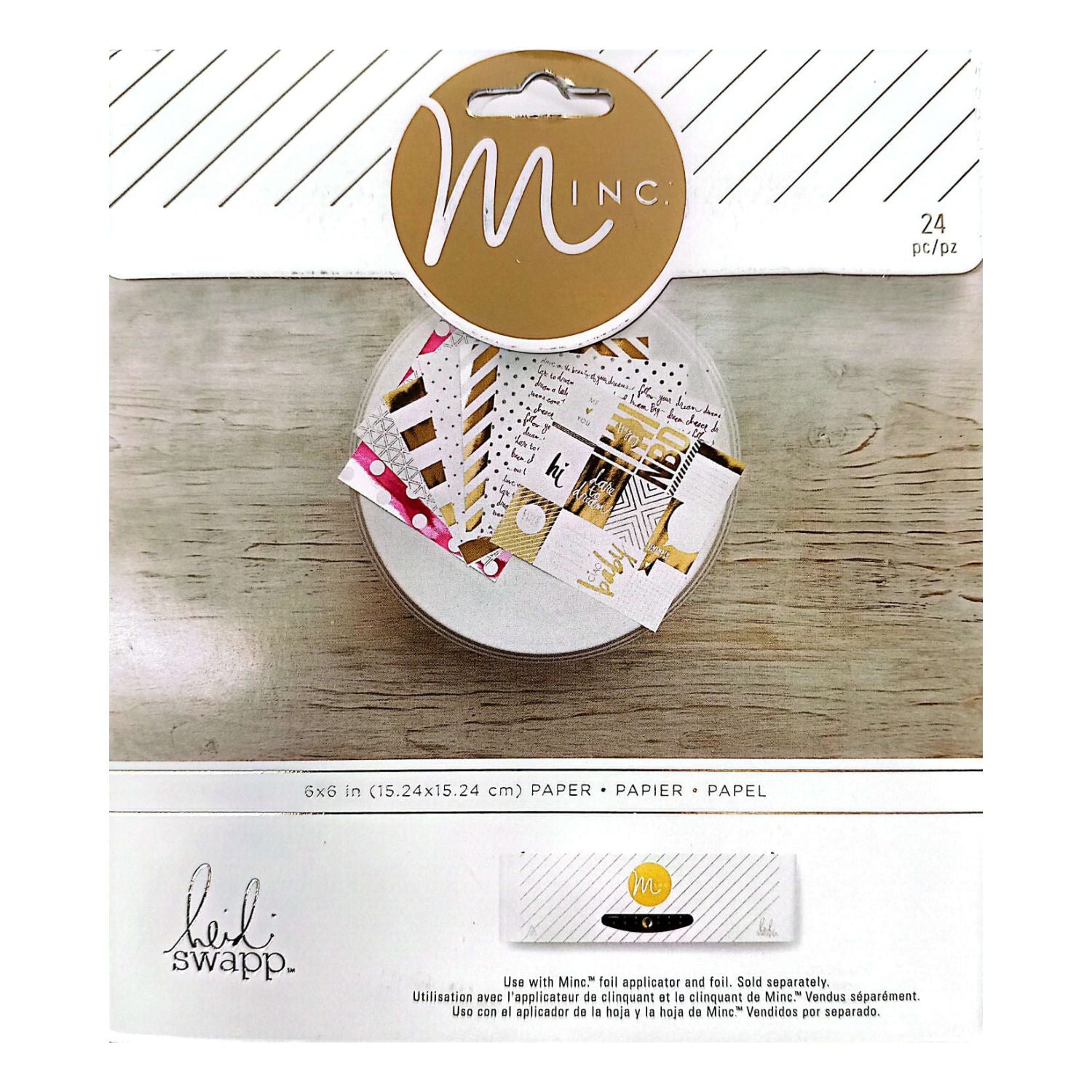 Minc Paper Pad / 24 Hojas de Papel para Foil Foil Heidi Swapp