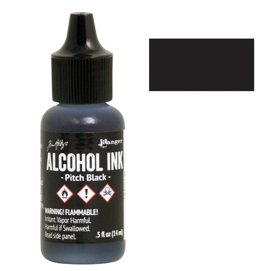 Tim Holtz Alcohol Pitch Black / Tinta al Alcohol Negro Tintas al Alcohol Ranger