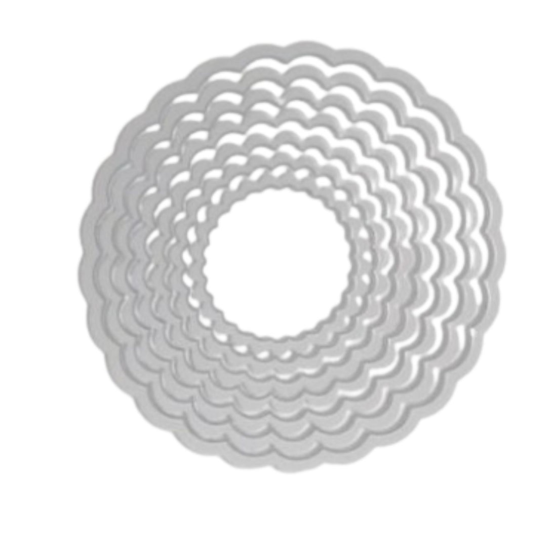 Framelits Rounded Scallops Circles / Suaje de Corte CÃrculos con Onditas Dados de Corte / Suajes / Troqueles Sizzix