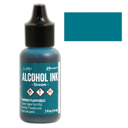 Tim Holtz Alcohol Ink Stream / Tinta al Alcohol Azul Arroyo Tintas al Alcohol Ranger