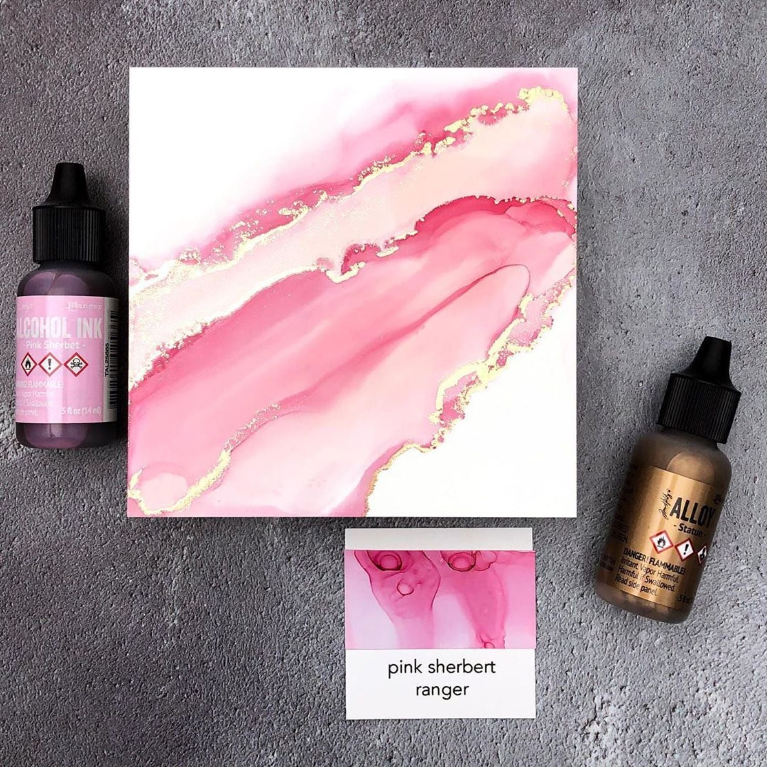 Tim Holtz Alcohol Pink Sherbet / Tinta al Alcohol Rosa Tintas al Alcohol Ranger