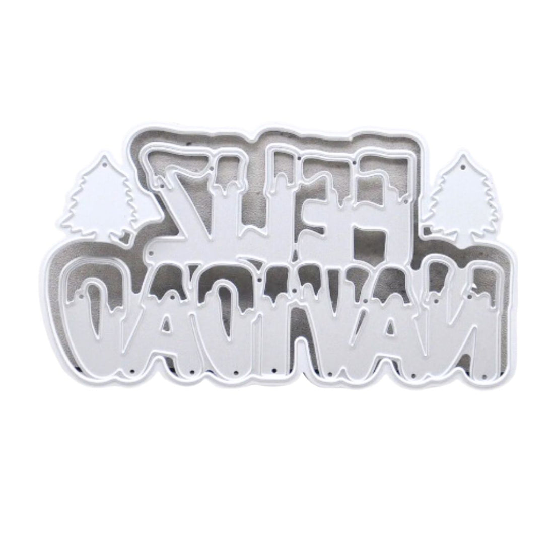 Suaje de Feliz Navidad con Sombra Dados de Corte / Suajes / Troqueles Hobbees