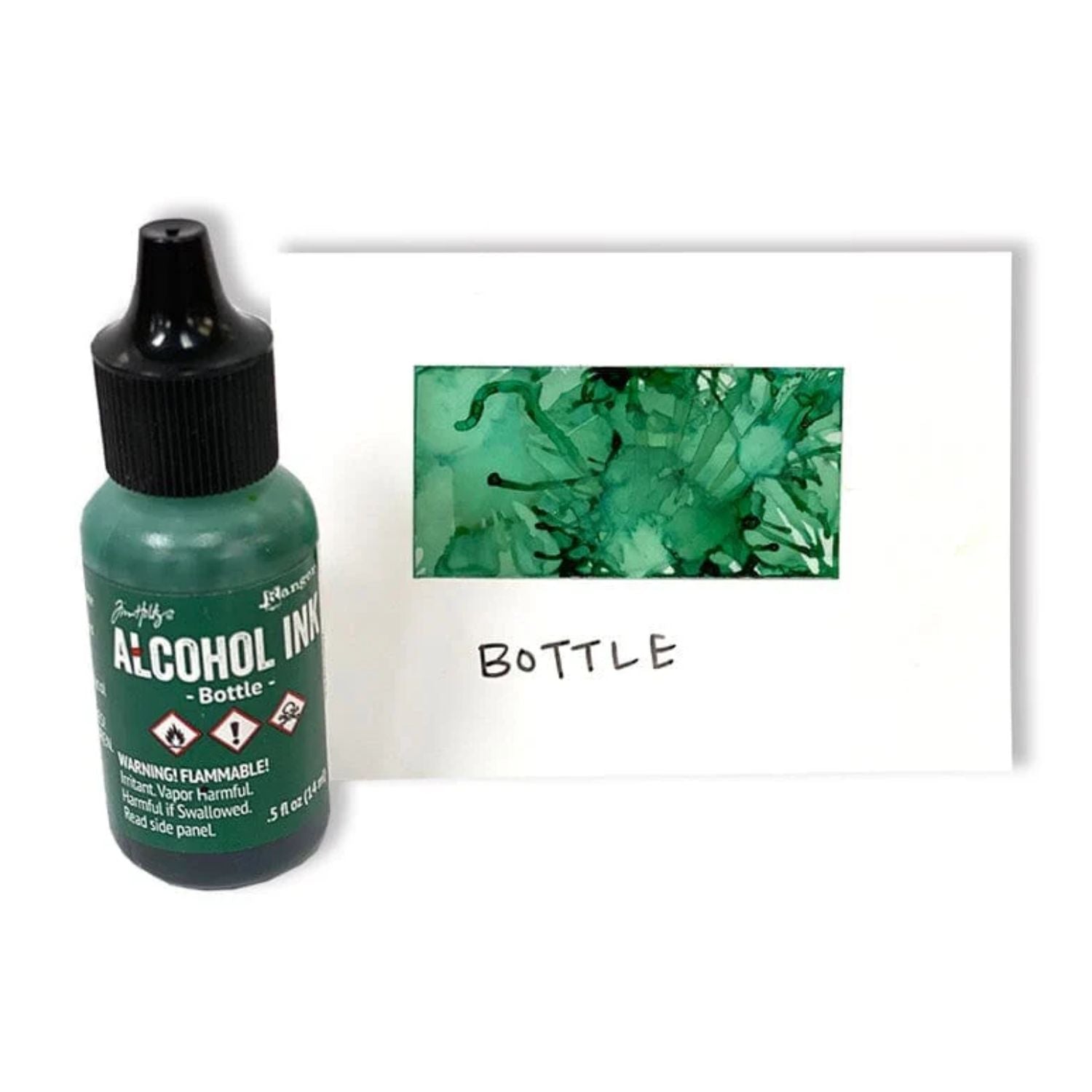 Tim Holtz Alcohol Ink Bottle / Tinta al Alcohol Verde Botella Tintas al Alcohol Ranger