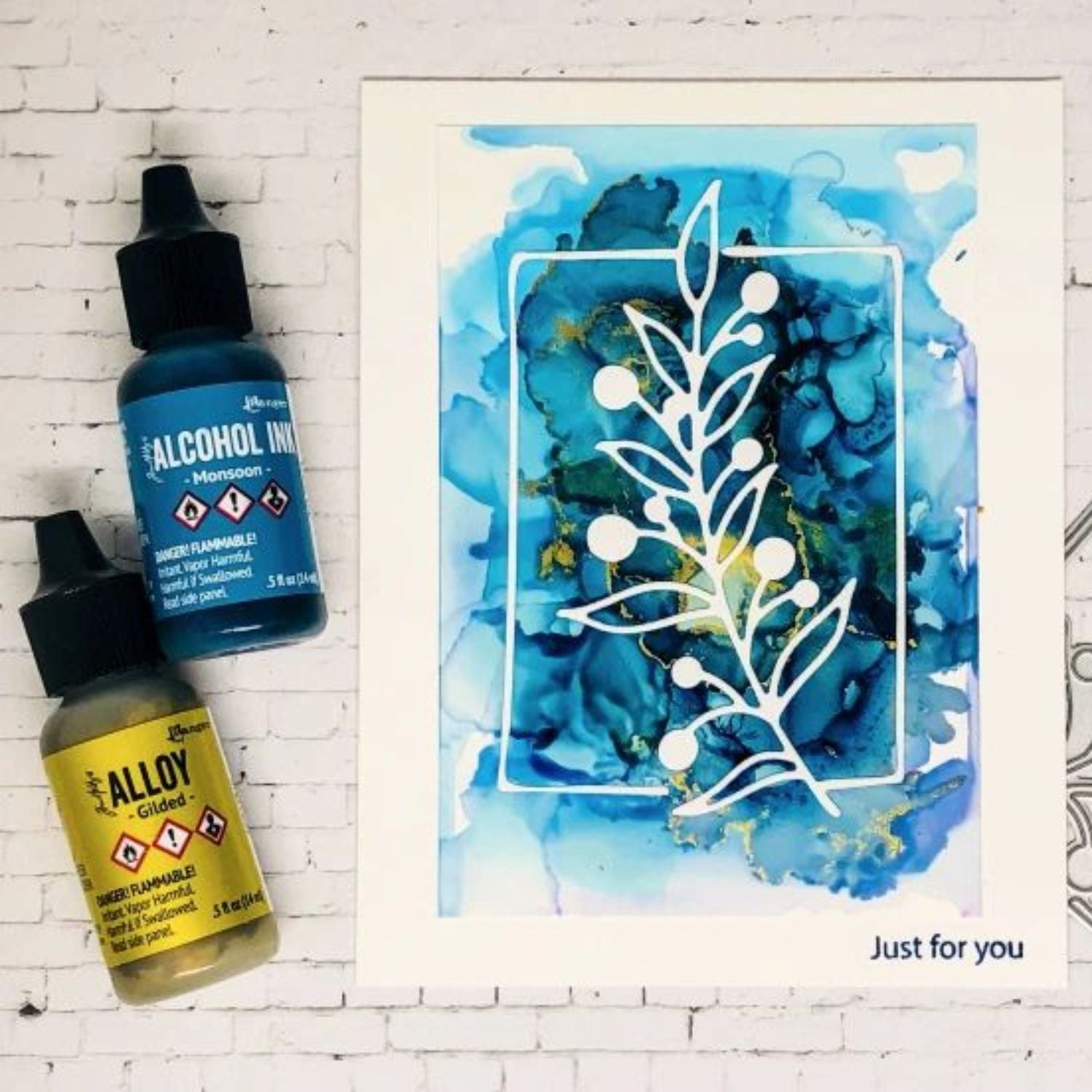 Tim Holtz Alcohol Ink Monsoon / Tinta al Alcohol Azul Tintas al Alcohol Ranger