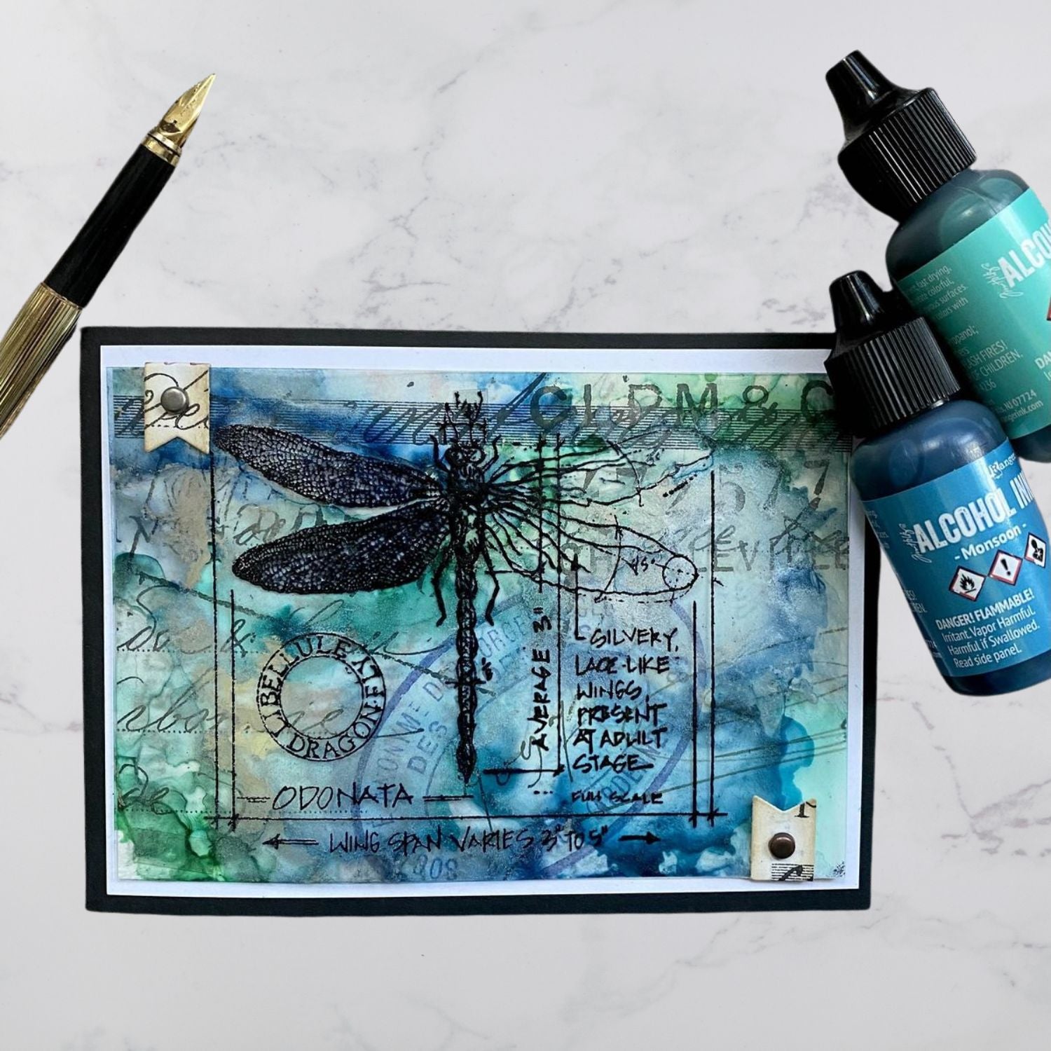 Tim Holtz Alcohol Ink Monsoon / Tinta al Alcohol Azul Tintas al Alcohol Ranger