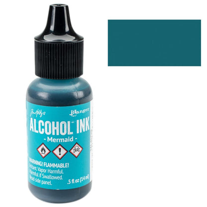 Tim Holtz Alcohol Ink Mermaid / Tinta al Alcohol Azul Sirena Tintas al Alcohol Ranger