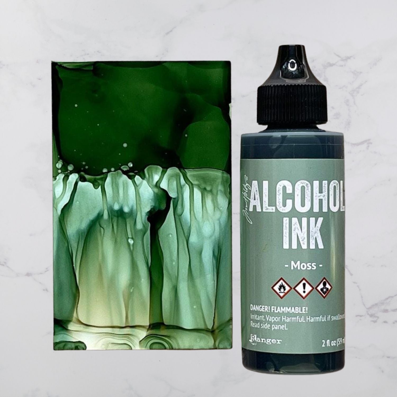 Tim Holtz Alcohol Ink Moss / Tinta al Alcohol Musgo Tintas al Alcohol Ranger