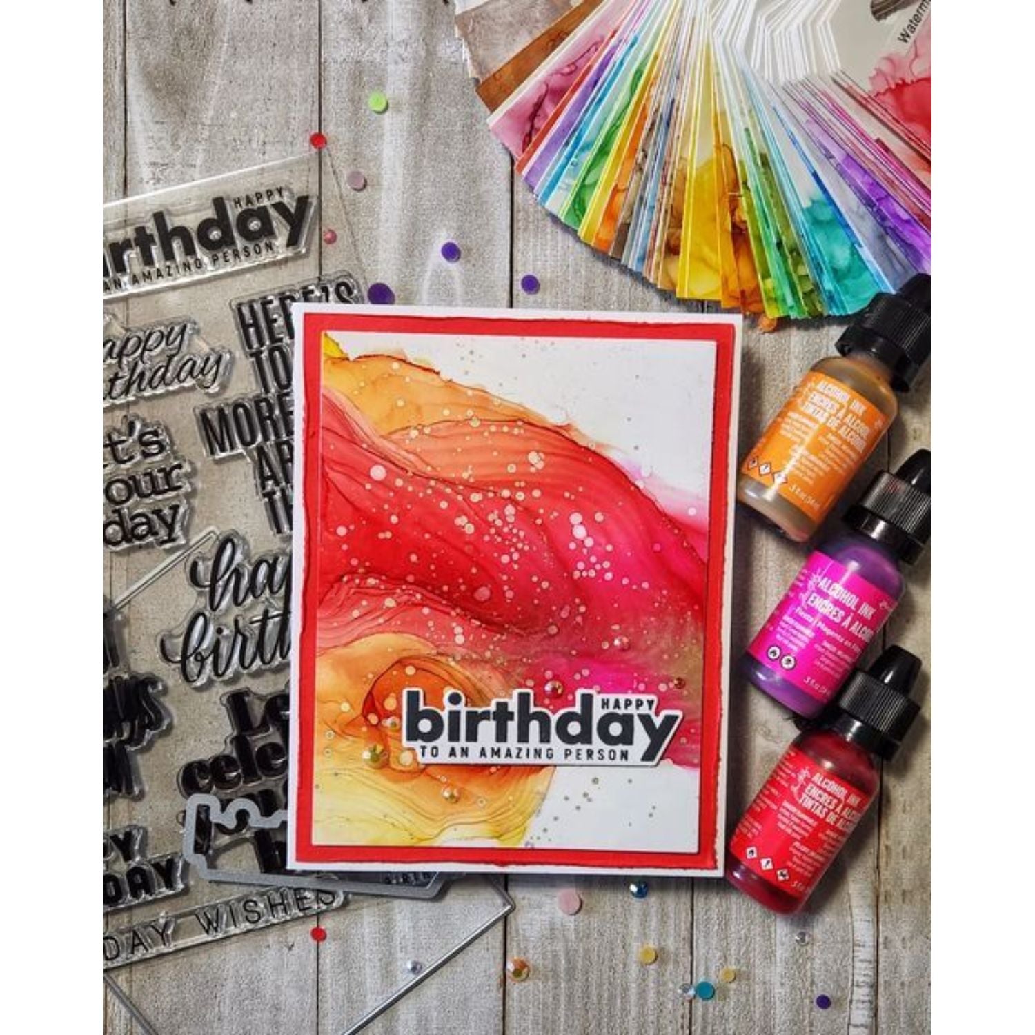 Tim Holtz Alcohol Ink Crimson / Tinta al Alcohol Carmín Tintas al Alcohol Ranger