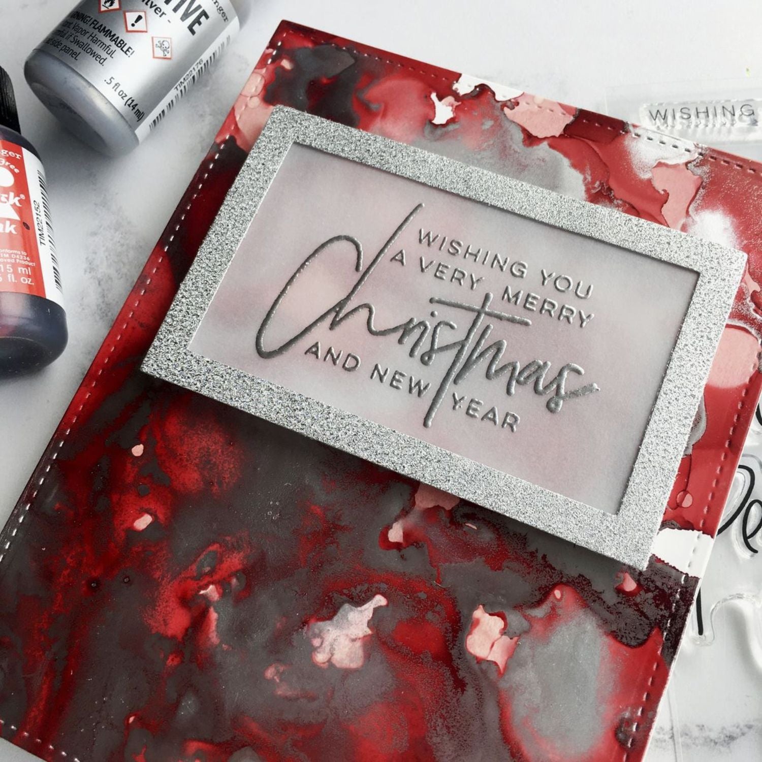 Tim Holtz Alcohol Ink Crimson / Tinta al Alcohol Carmín Tintas al Alcohol Ranger