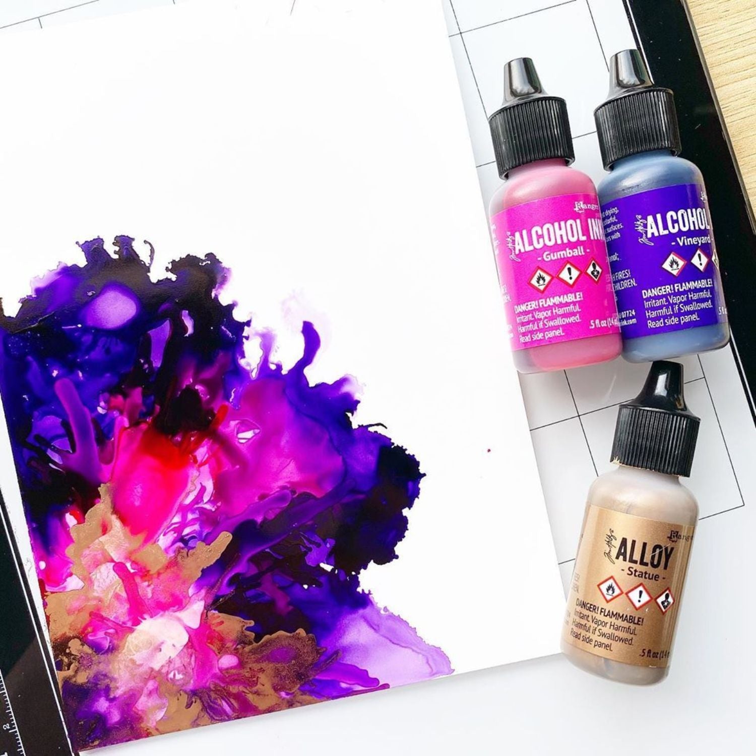 Tim Holtz Alcohol Ink Vineyard / Tinta al Alcohol Morado Tintas al Alcohol Ranger