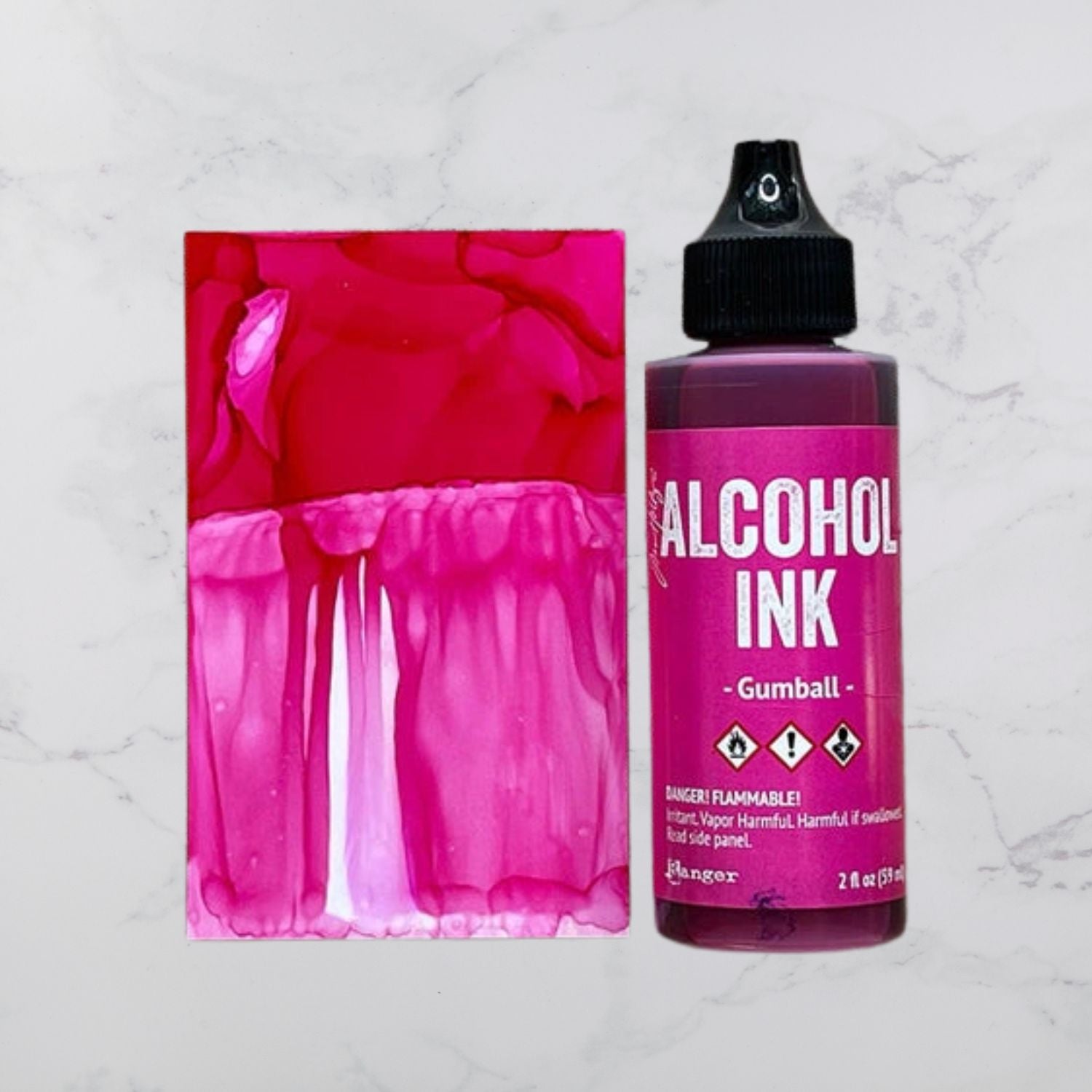 Tim Holtz Alcohol Ink Gumball / Tinta al Alcohol Rosa Chicle Tintas al Alcohol Ranger