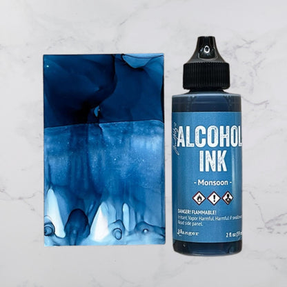Tim Holtz Alcohol Ink Monsoon / Tinta al Alcohol Azul Tintas al Alcohol Ranger